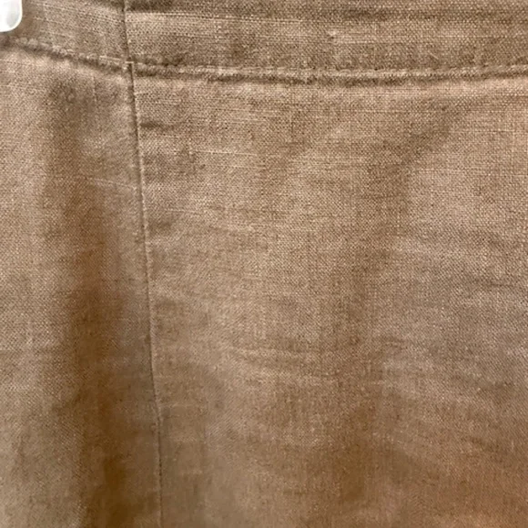 Flax Jeanne Engelhart Maxi Skirt Pull On Linen Sz. L Brown Lagenlook Minimalist - Picture 2 of 8
